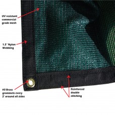 Xtarps -  6 ft. x 10 ft. -  7 OZ Premium 90% Shade Cloth, Shade Sail, Sun Shade (Green Color)   